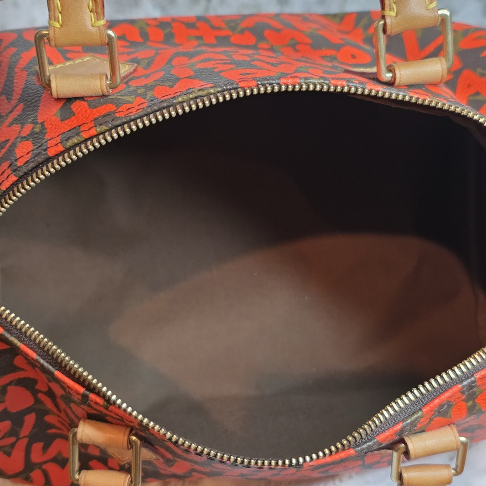 Louis Vuitton Bold Orange and Brown Satchel - Picture 5 of 15